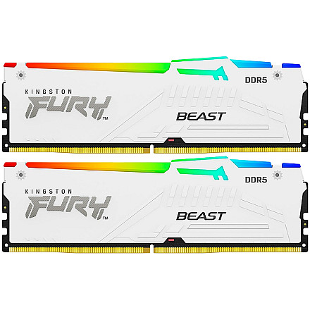 Kingston 32GB 6000MT/s DDR5 CL30 DIMM (Kit of 2) FURY Beast White EXPO - 1