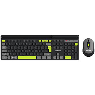 CANYON Zestaw klawiatura та mysz HSET-W5 Bezпровідний чорний