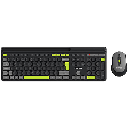 CANYON Zestaw klawiatura та mysz HSET-W5 Bezпровідний чорний - 1