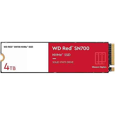 WD SSD Red SN700 4TB M.2 2280-D5-M PCIe Gen3 x4 NVMe, Read/Write: 3400/3100 MBps, IOPS 550K/520K, TBW: 5100 - 1