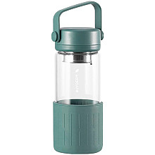 BUYDEEM Скляна пляшка з заварником 300мл, DG42, Cozy Greenish