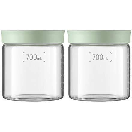 BUYDEEM Скляні банки 700ml з гвинтовою кришкою Cozy Greenish, CS1014 - 1