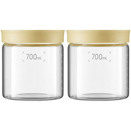 BUYDEEM Szklane słoiki 700ml z nakrętką wze Mellow Yellow, CS1014 - 1