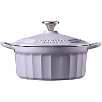 BUYDEEM Emaliowane naczynie żeliwne 2,9L, CP521, Petal Purple