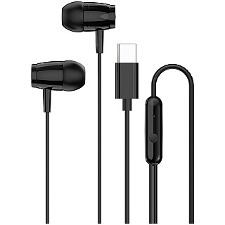 CANYON Внутрішньоканальні навушники SEP-5 Кабель USB-C чорні