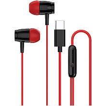 CANYON Внутрішньоканальні навушники SEP-5 Кабель USB-C червоні