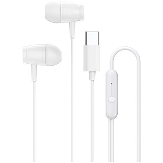 CANYON Внутрішньоканальні навушники SEP-5 Кабель USB-C білі
