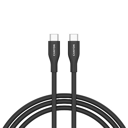 CANYON Kabel CC60SC10 C-C 60W 1m Silikonowy Czarny - 1