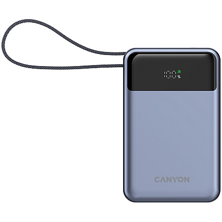 CANYON Powerbank OnPower 600 z kablem 20000 mAh PD65W Grafitowy - 1