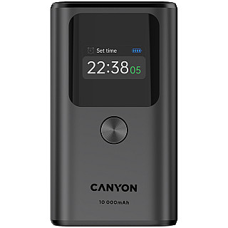 CANYON Powerbank OnPower 130 TFT 10000 mAh PD30W Grafitowy
