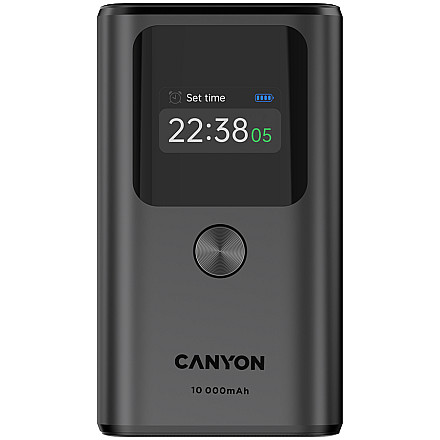 CANYON Powerbank OnPower 130 TFT 10000 mAh PD30W Grafitowy - 1