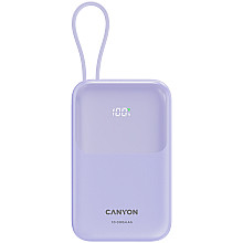 CANYON Power Bank OnPower 101 z kablem 10000 mAh PD22.5W Fiolet