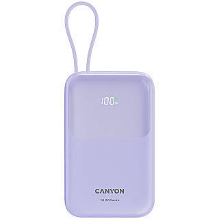 CANYON Power Bank OnPower 101 z kablem 10000 mAh PD22.5W Fiolet