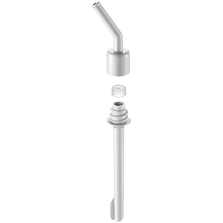 BUYDEEM Szklana butelka ze з трубочкою 500 ml, CD1017, Oat White - 2