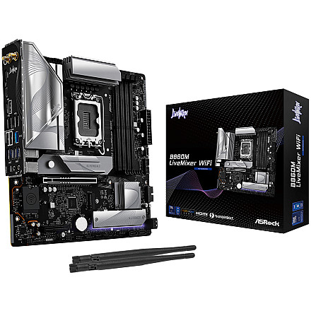 ASROCK B860M Livemixer WiFi mATX LGA1851 DDR5 - 1