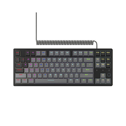 LORGAR Клавіатура Ігрова Przewodowa Azar 514, механічна, RGB, чорна - 1