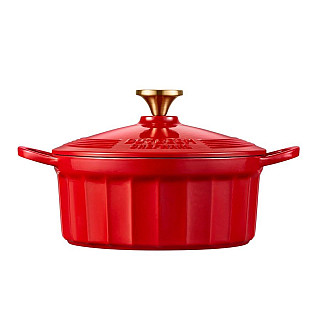 BUYDEEM Emaliowane naczynie чавунне 2,9L, CP521, Koi Red
