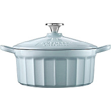 BUYDEEM Emaliowane naczynie чавунне 2,9L, CP521, White Blue