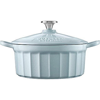 BUYDEEM Emaliowane naczynie чавунне 2,9L, CP521, White Blue