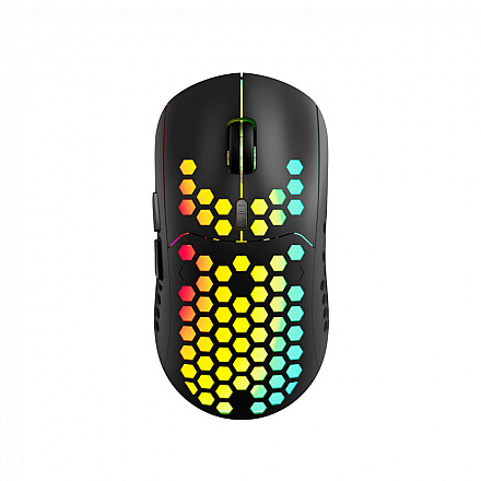 Canyon 7keys Gaming 2.4G wireless mouse, KA8 sensor, DPI up to 1600, rubber coating on panel, Huano 1million switch, 45cm PVC cable, ABS material. 400mAh battery, size: 125.8*63.7*41mm, weight: 95g, Black - 1