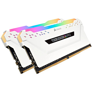CORSAIR VENGEANCE RGB PRO 32GB (2x16GB) DDR4 3200 (PC4-25600) C16 1.35V Desktop Memory - White, 0840006620075