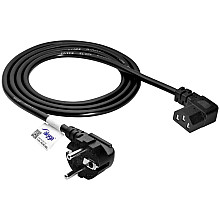AKYGA Kabel zasilający kątowy Akyga AK-PC-02C CU 3x0.75mm² CEE 7/7 / IEC C13 1.5m