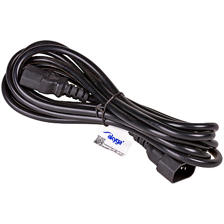 AKYGA Kabel zasilający przedłużacz Akyga AK-PC-11A CCA 3x0.5mm² IEC C13 / IEC C14 5 m - 1