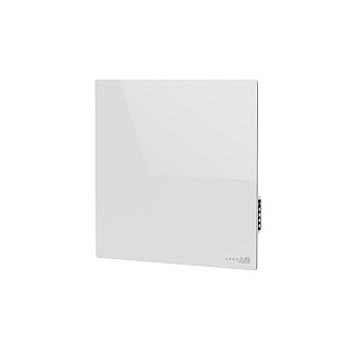 AENO Premium Eco Smart Quadro Wall Heater for AMAZON, 500W, 50x50 cm., Tempered glass, Infrared+convection heating type, LED display, Plug type: Europe (E/F type), WHITE, , Made in Poland