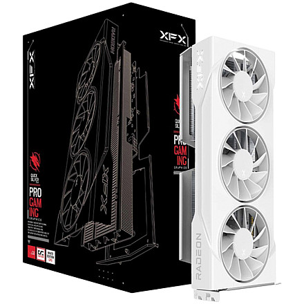 XFX Swift AMD Radeon RX 9060 XT OC White Triple Fan 16GB GDDR6 128-bit - 1