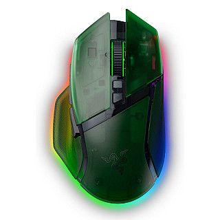 Razer Basilisk V3 Pro 35K Phantom Green Edition, Gaming mouse, Ergonomic Wireless Gaming Mouse, Charging Cable USB Type C, 30000DPI, Optical Mouse Комутаторes Gen-3, 63 g, Focus Pro 30K Optical Sensor