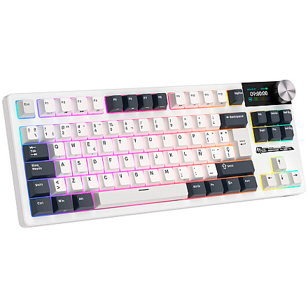 ROYAL KLUDGE RK S85 White Night Gaming Keyboard Beige switch - 2
