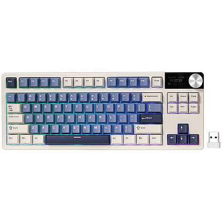 ROYAL KLUDGE RK S85 Horizon Blue Gaming Keyboard Beige switch - 1