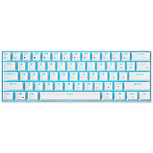 ROYAL KLUDGE RK61 White Gaming Keyboard Red switch