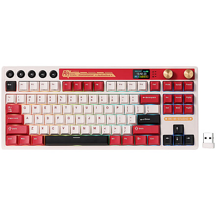ROYAL KLUDGE RK M87 Famicom Gaming Keyboard Cream switch - 1