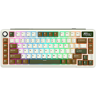 ROYAL KLUDGE RK L75 Palm Green Gaming Keyboard Cream switch
