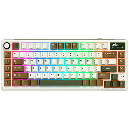 ROYAL KLUDGE RK L75 Palm Green Gaming Keyboard Cream switch - 1