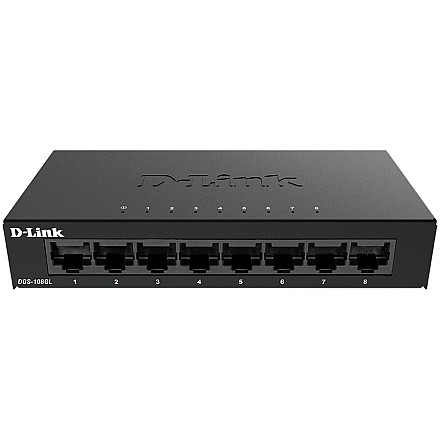 D-LINK 8-Port Gigabit Ethernet Metal Housing Unmanaged Light Switch without IGMP - 1