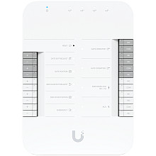 Ubiquiti UA-Hub-Gate advanced Gate Hub enabling seamless gate access control via connected Access readers or Intercom, 2x Gate operator terminals, Lock terminal (12V) for side door, AUX terminal for an external siren