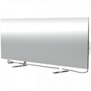 Premium Eco Smart Heater, 700W, Tempered glass, Infrared+convection heating type, Plug type: Europe (E/F type), Perenio Smart App, TUYA App, Portable and wall mounted, Made in EU, SILVER, Amazon