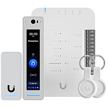 Ubiquity UA-G3-SK-Pro Starter kit that provides complete entry and exit control for a single door with two readers and Apple Touch Pass support, Door Hub, G3 Reader Pro, G3 Reader for door exit, or entry for an additional door, 2x Pocket Keyfobs