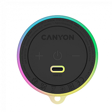 CANYON Magnetic BT speaker OnMove 13 5W Black - 1