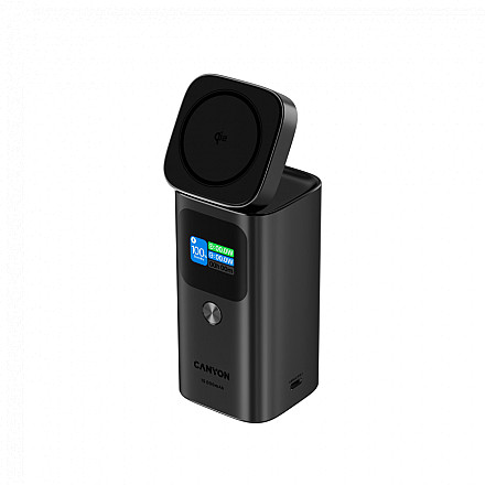 CANYON Qi2 magnetic power bank OnPower 150 15000mAh Aluminium Dark grey - 1