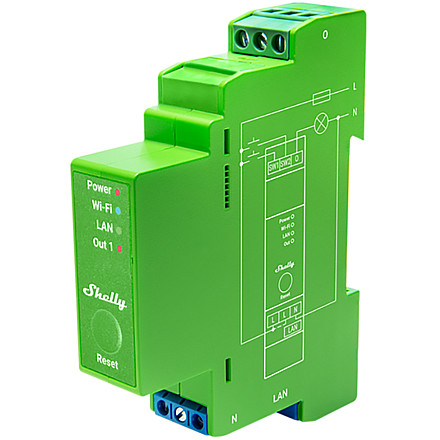 SHELLY Pro Dimmer 1PM 1-kanałowy naszynowy sterownik z pomiarem mocy do oświetlenia - 1