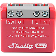 SHELLY 1PM Mini Gen4 1-kanałowy mini moduł z pomiarem mocy