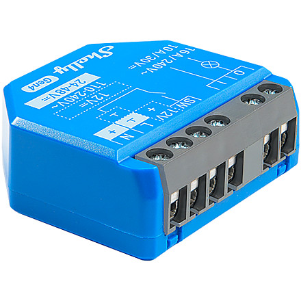 SHELLY 1 Gen4 1-kanałowy moduł ze stykiem bezpotencjałowym - 1