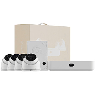 Ubiquiti UniFi UNVR-Instant-KIT-EU Compact Protect NVR Kit, includes (1) UniFi Protect NVR Instant with (4) G5 Turret Ultra cameras and (1) 1TB HDD, delivering an all-in-one solution for fast and effortless setup