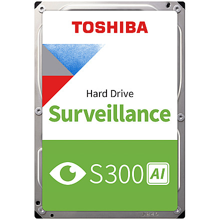 HDD Video Surveillance TOSHIBA S300 AI 8TB CMR, 3.5'', 512MB, 7200RPM, SATA, 64 cameras, 24/7, TBW: 550 - 1