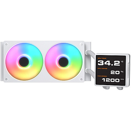 COUGAR Poseidon Vistek Pro ARGB 240 AiO Liquid Watercooling - White - 1