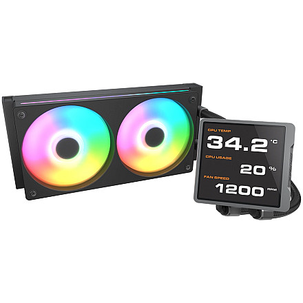 Chłodzenie wodne AiO COUGAR Poseidon Vistek Pro ARGB 240, czarne (Black) - 2