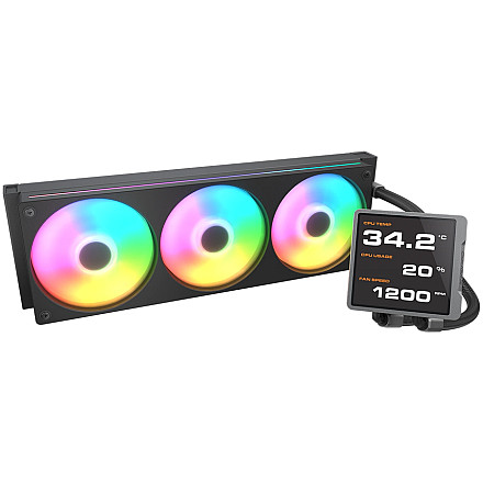 COUGAR Poseidon Vistek Pro ARGB 360 AiO Liquid Watercooling - Black - 2